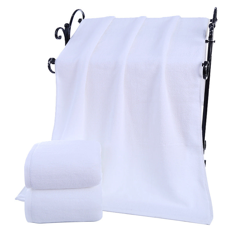 Increased Water-absorbing White Bath Towel