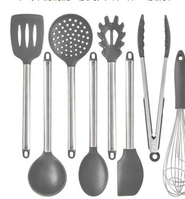 The silicone kitchen utensils