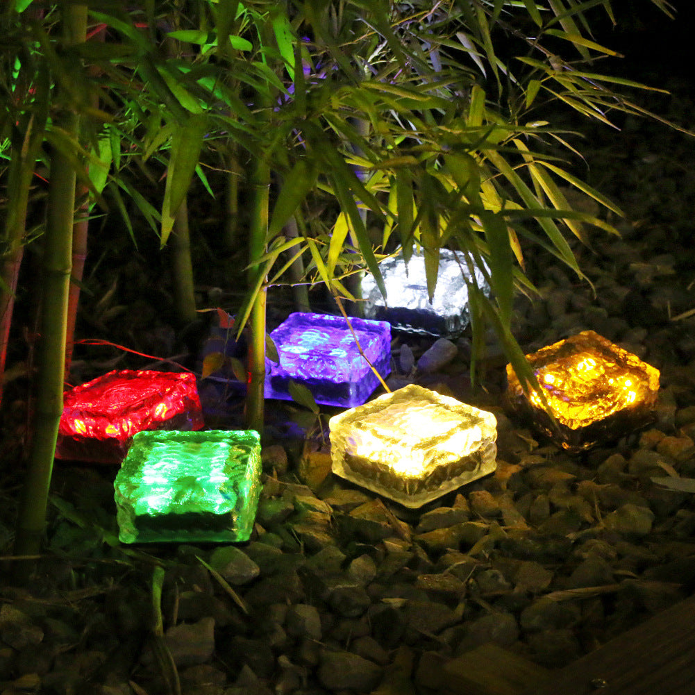 Home Solar Waterproof Glass Floor Light set