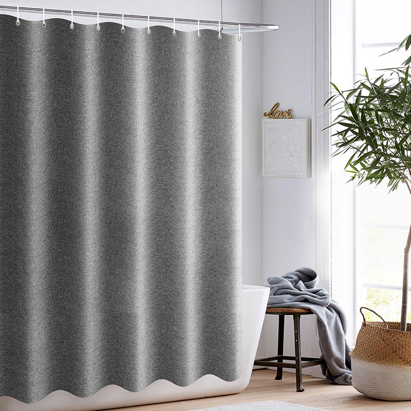 Cortinas de ducha gruesas de color gris para bañera de baño | Cobertor de baño moderno, ancho y grande