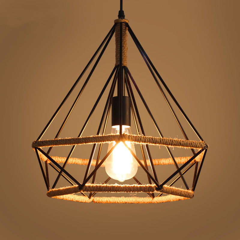 Rustic Twine American Country Retro Chandelier