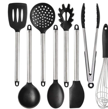 The silicone kitchen utensils