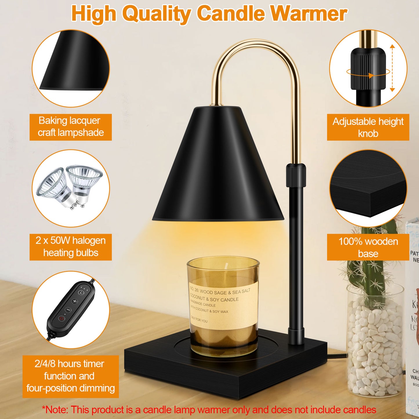 Candle Warmer, Candle Warmer Lamp With Timer Dimmable