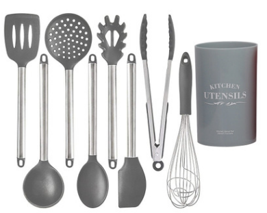 The silicone kitchen utensils