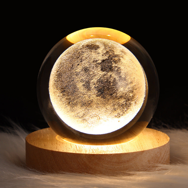 LED Night Light Galaxy Crystal Ball | Table Lamp | Kids Bedroom Decor