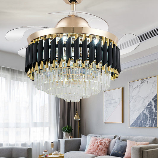 LED Controlled | Conversion Fan Light | Crystal Chandelier