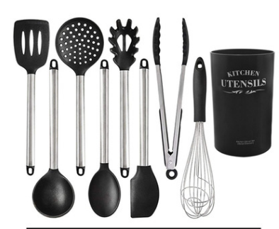 The silicone kitchen utensils