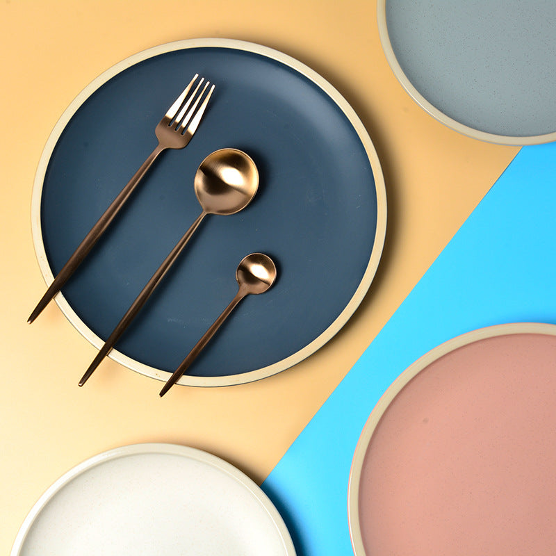 Pure Color Matte Ceramic Plate set