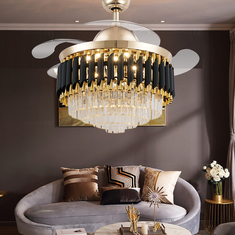 LED Controlled | Conversion Fan Light | Crystal Chandelier