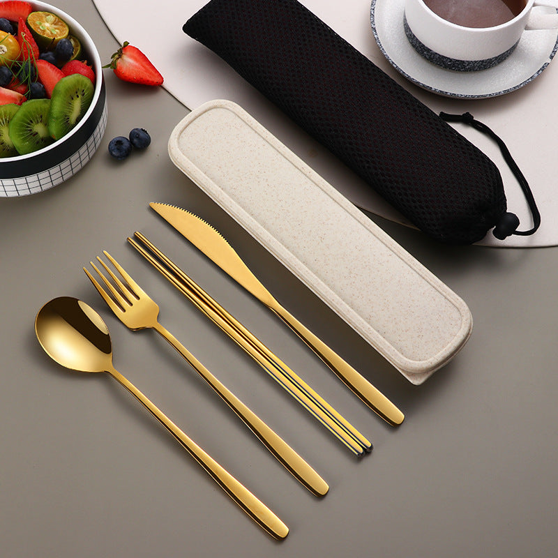 Dinnerware Set Accessories Gold Knife Fork & Spoon