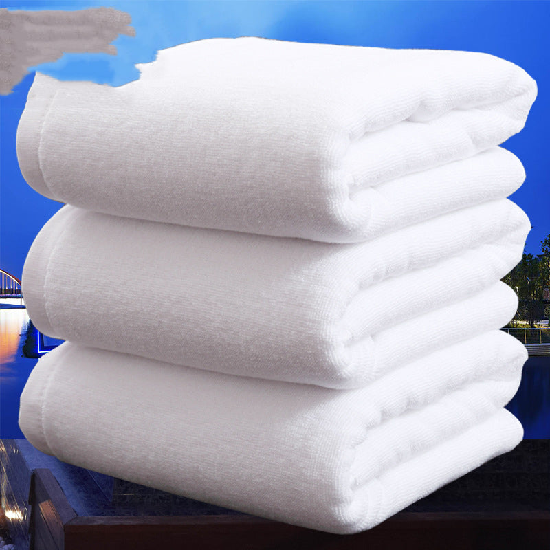 Increased Water-absorbing White Bath Towel